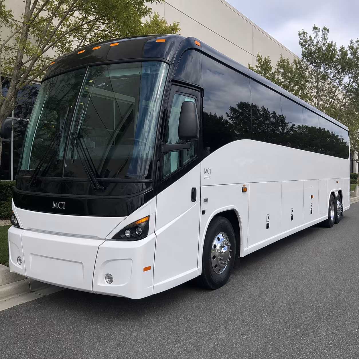 charlotte charter bus rental exterior