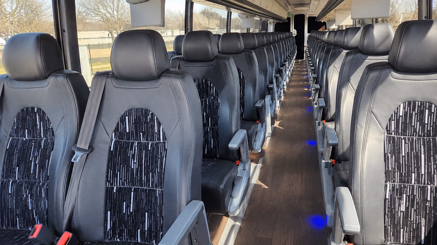 huntersville charter bus inside