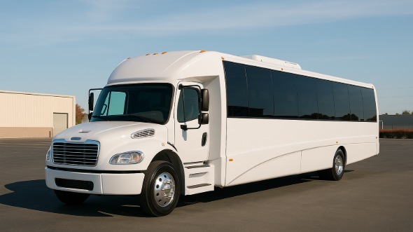 Exterior of Charter Bus Company Mooresville's 25 Passenger Mini bus in Mooresville