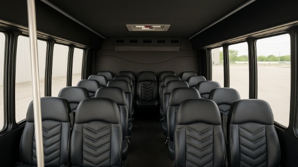 huntersville 20 passenger minibus inside