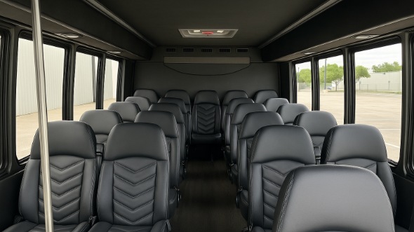 huntersville 25 passenger minibus inside
