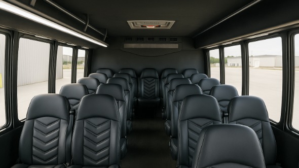 huntersville 28 passenger minibus interior