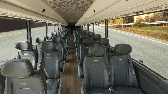 huntersville 35 passenger minibus inside
