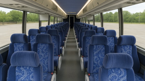 huntersville 50 passenger charter bus inside