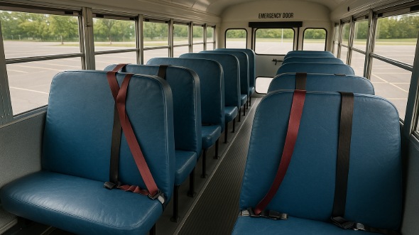 Interior of Charter Bus Company Gastonia's School Bus in Gastonia